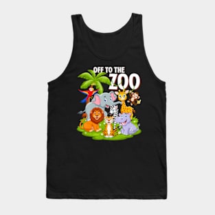 Safari Zoo Birthday Party Wild Zoo Animals Teacher Tank Top